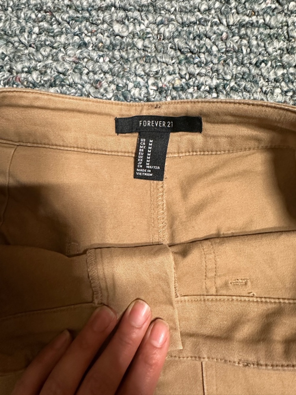 Cotton Women’s Wide-Leg Capri Chinos Gaucho Pants in Tan - Picture 4 of 4
